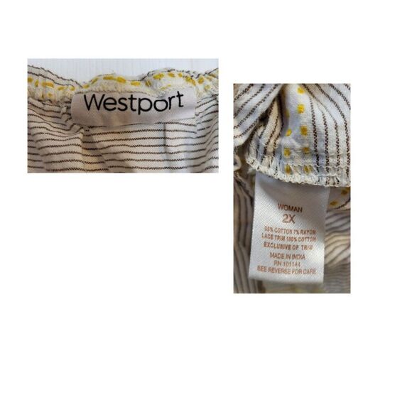 WESTPORT WOMENS DECORATIVE PLUS SIZE BLOUSE    RJ0503W - Picture 4 of 4